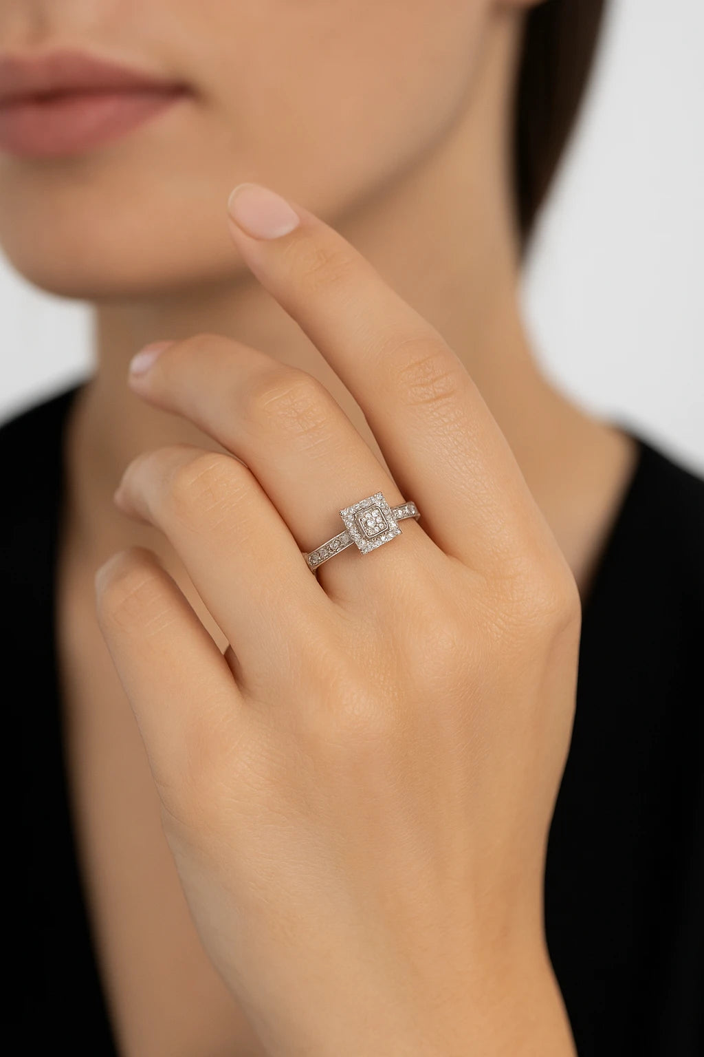 10K White Gold 0.21 ctw Diamond Promise Ring