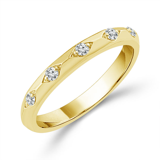 14k Yellow Gold 0.13 ctw Diamond Band