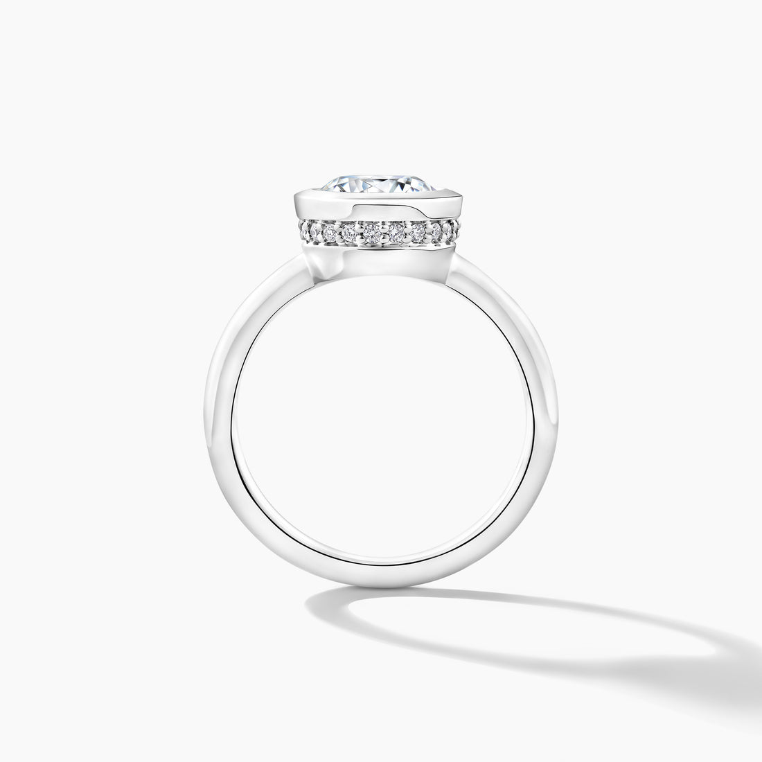 Platinum 0.12 ctw Natural 2.02 Center Lab-Grown Diamond Round Engagement Ring