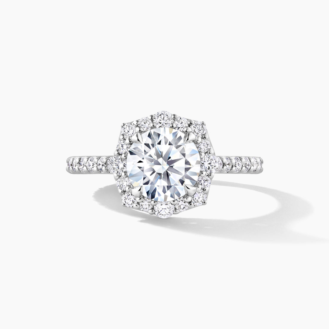 Platinum 0.77 ctw Natural 1.53 Center Lab-Grown Diamond Round Engagement Ring