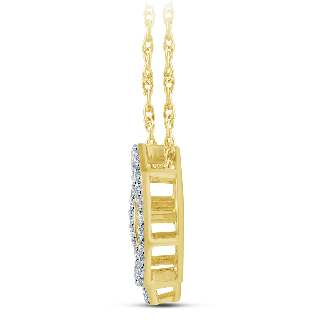 10K Yellow Gold 0.20 ctw Initial D Pendant