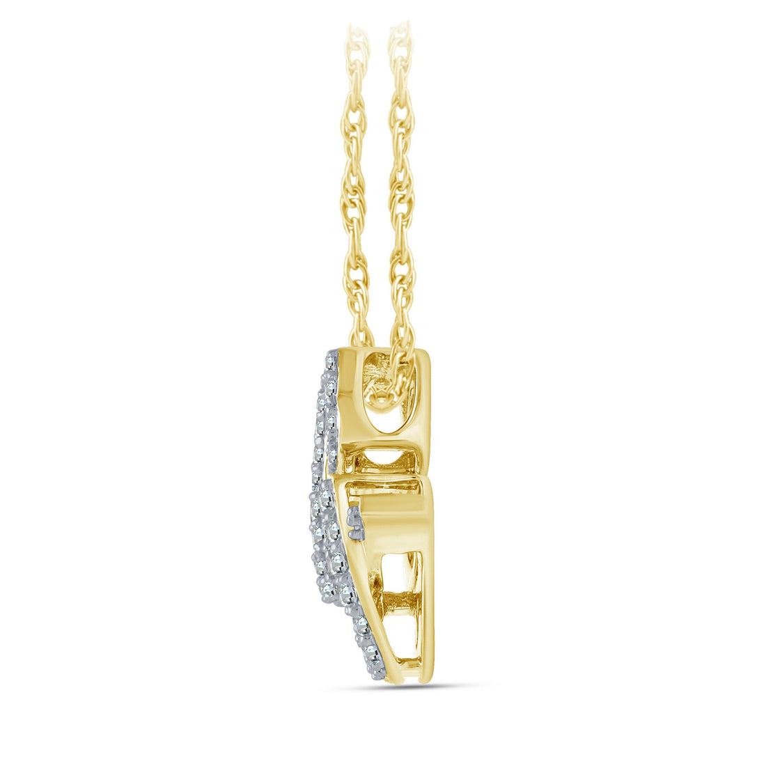 10K Yellow Gold 0.13 ctw Initial G Pendant