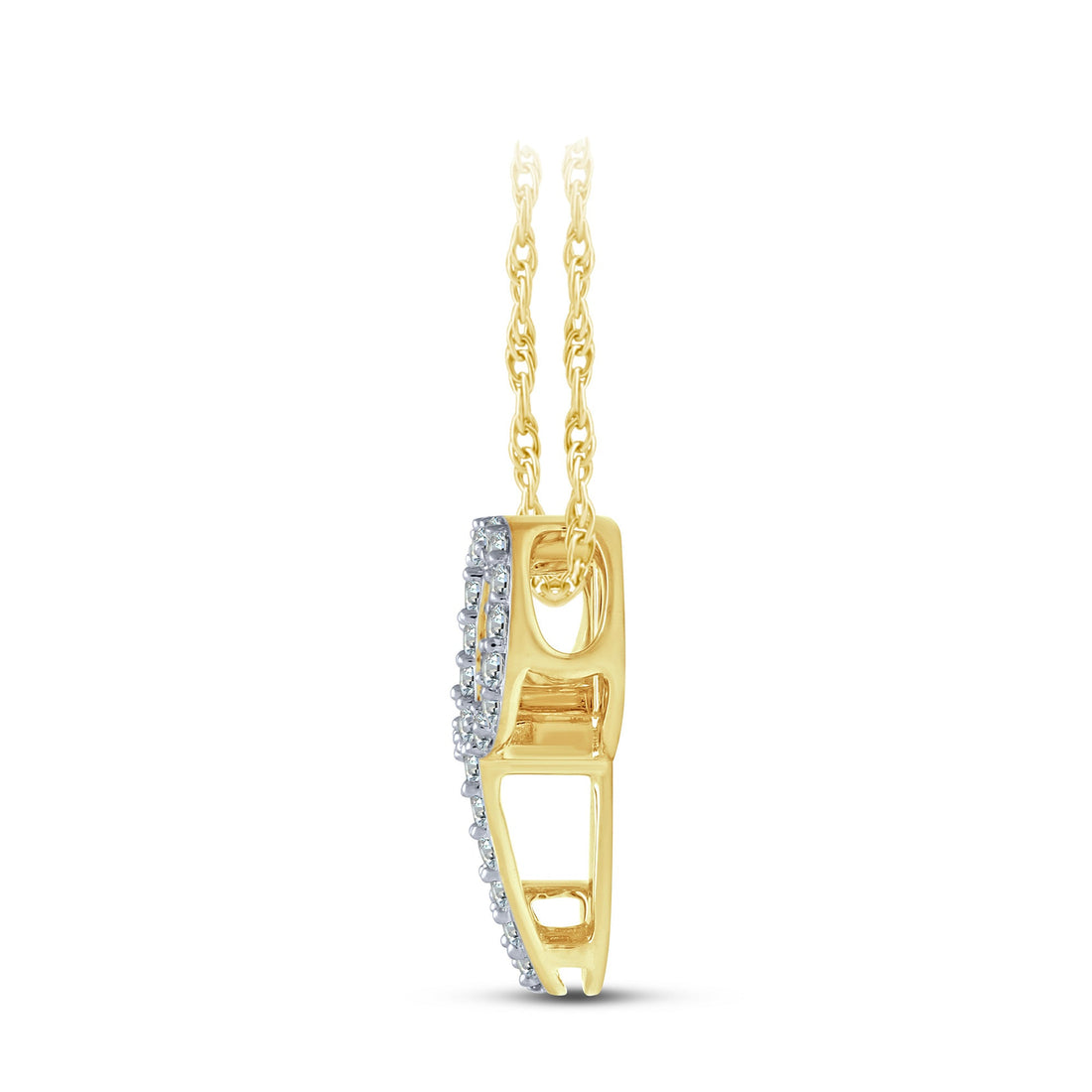10K Yellow Gold 0.16 ctw Initial P Pendant