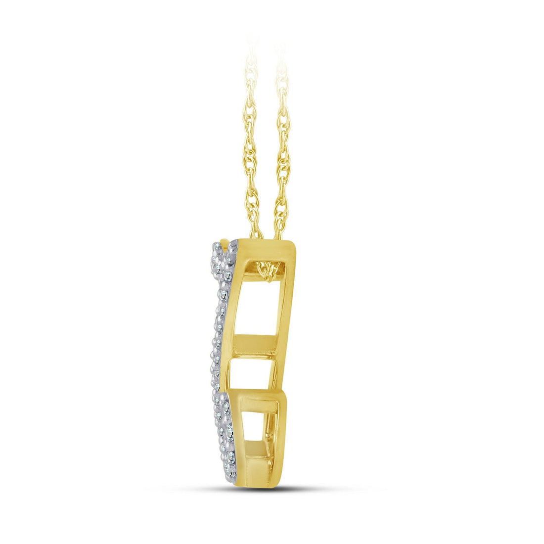 10K Yellow Gold 0.16 ctw Initial Z Pendant