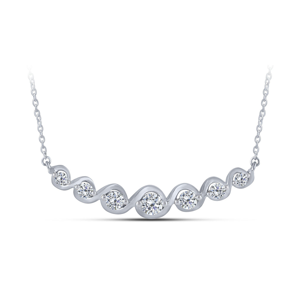 10K White Gold 0.50 Ctw Diamond Necklace – Paramount