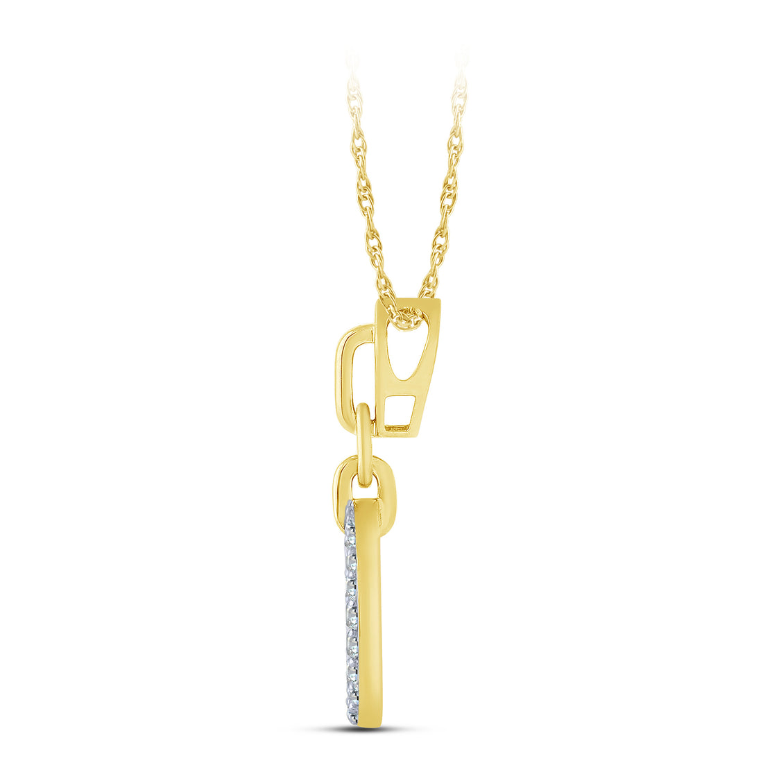 10K Yellow Gold 0.16 ctw Diamond Circle Pendant