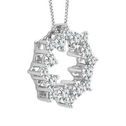 10K WHITE GOLD 0.50 CTW DIAMOND OCTAGON PENDANT