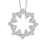10K WHITE GOLD 0.50 CTW DIAMOND OCTAGON PENDANT