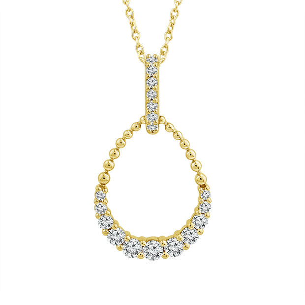 10k Yellow Gold 0.40 ctw Diamond Fashion Pendant