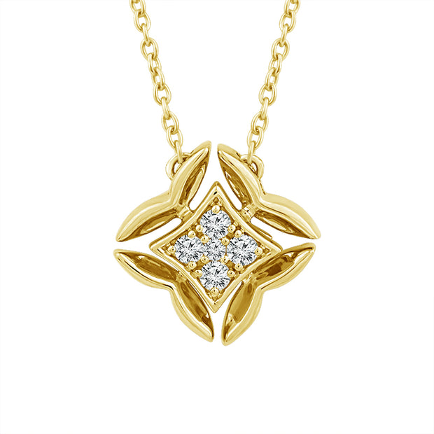 10k Yellow Gold 0.05 CTW Diamond Fashion Pendant