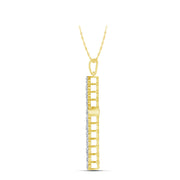 14K Yellow Gold 2.00 Ctw Lab-Grown Diamond Cross