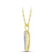 14K Yellow Gold 1.00 Ctw Lab-Grown Diamond Heart Pendant