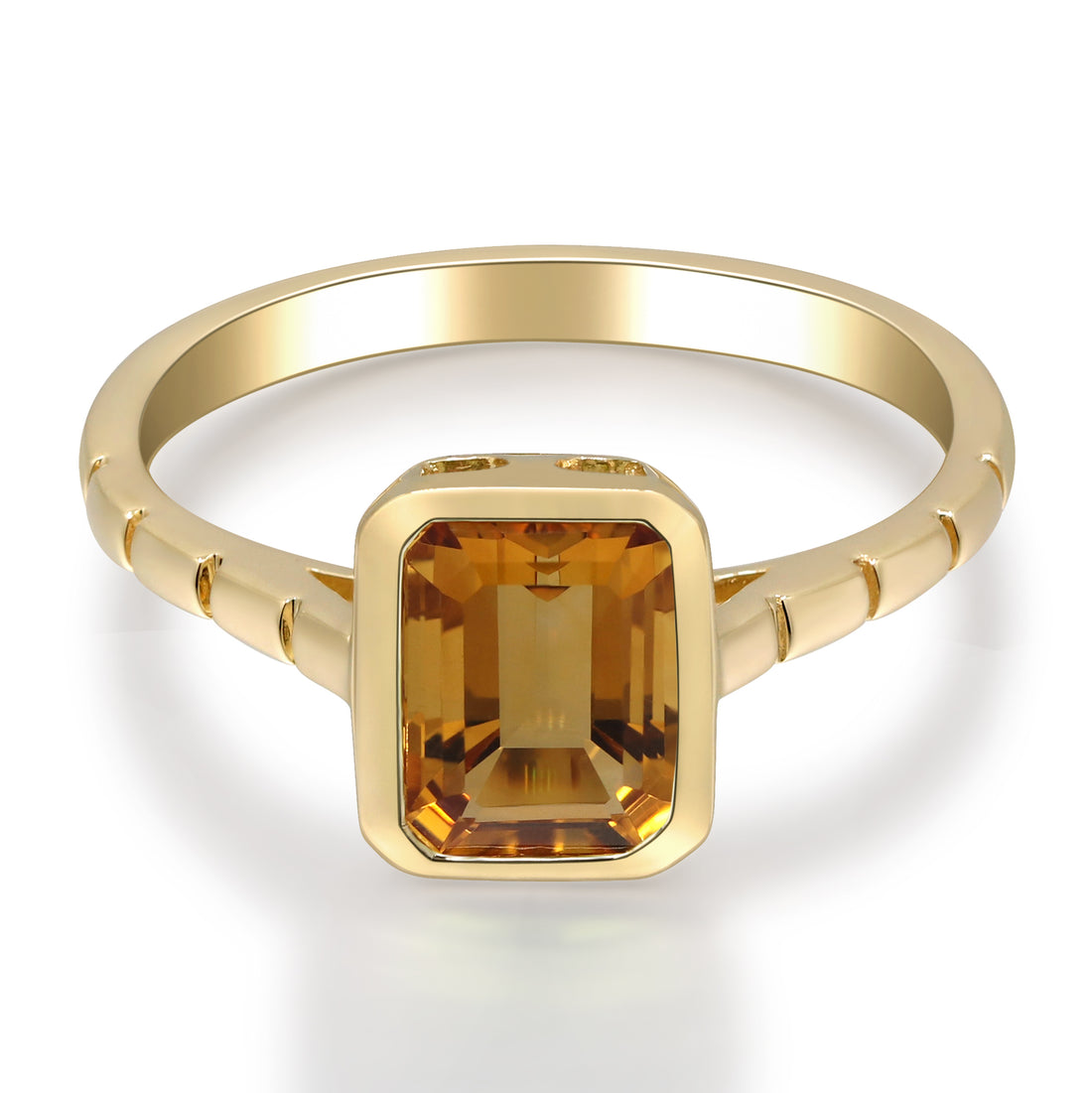 10K Yellow Gold 1.71 Ctr Natural Citrine Ring