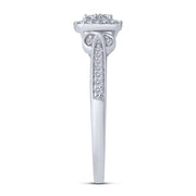 10K White Gold 0.25 Ctw Diamond Promise Ring