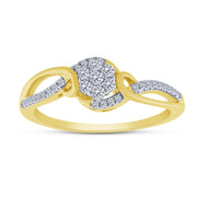 10K Yellow Gold 0.25 Ctw Diamond Promise Ring