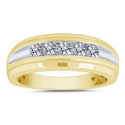 10K Yellow Gold 0.50 CTW Diamond Men's Band