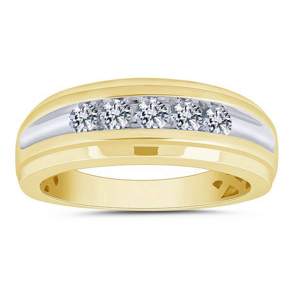 10K Yellow Gold 0.50 CTW Diamond Men's Band