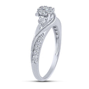 10K White Gold 0.25 Ctw Diamond Promise Ring