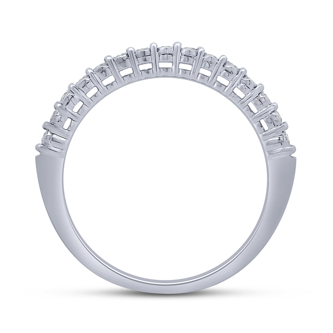 10K White Gold 0.10 ctw Diamond Illusion Band
