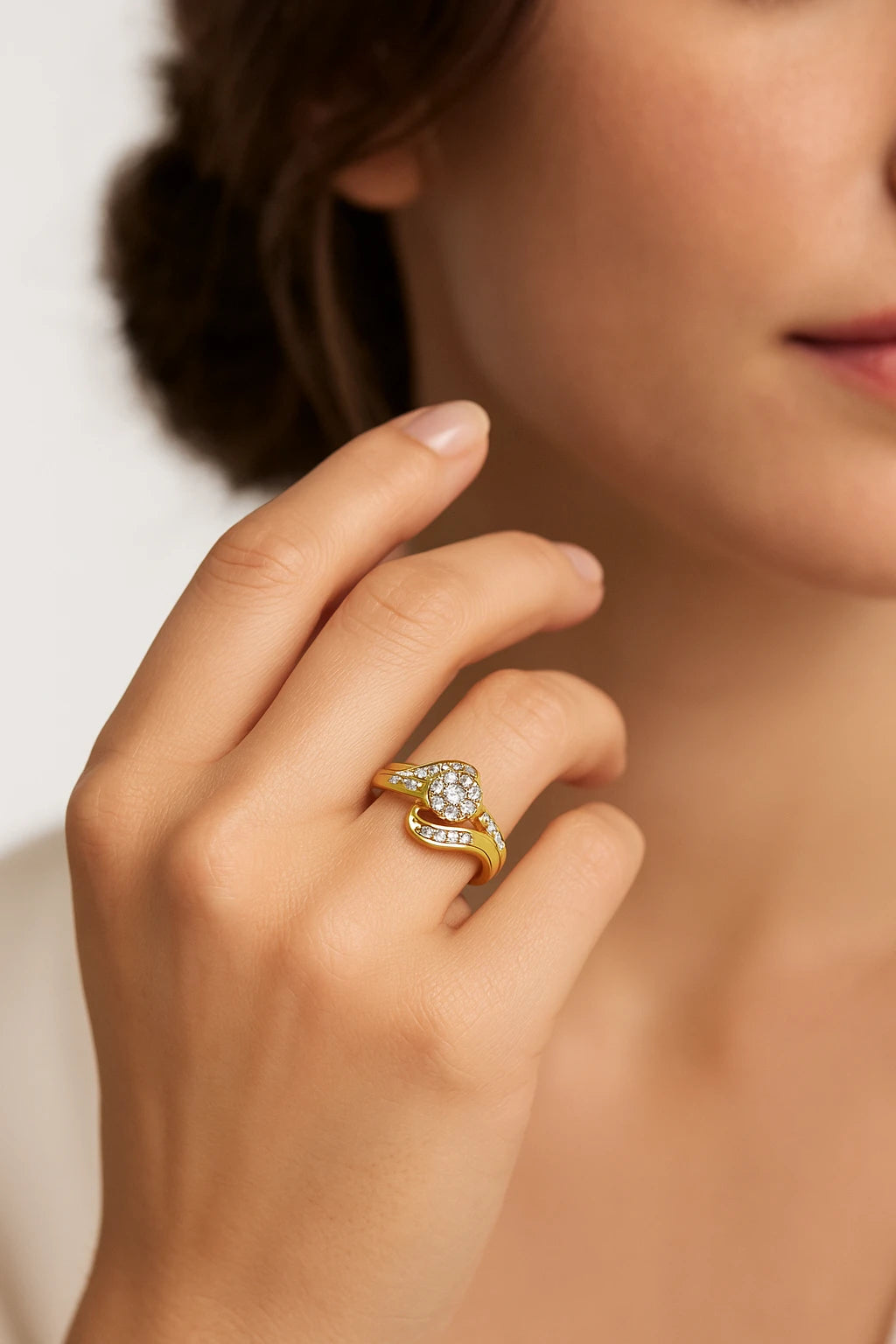 10K Yellow Gold 0.16 ctw Diamond Promise Ring