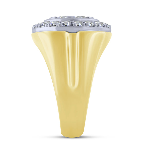 10K Yellow Gold 2.00 Ctw Diamond Men's Ring