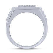 10K White Gold 1.00 Ctw Diamond Men's Ring