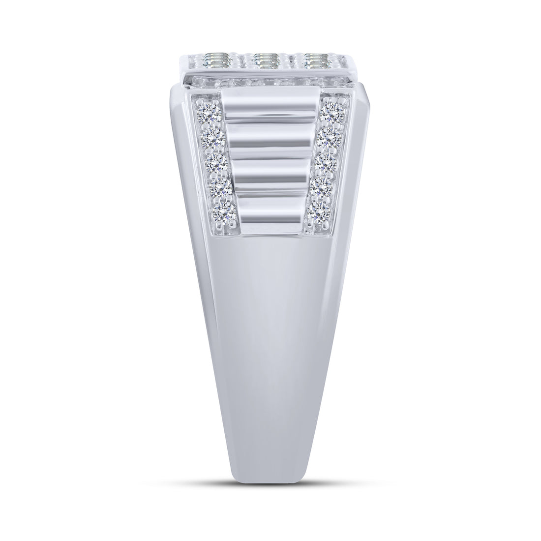 10K White Gold 1.00 ctw Diamond Men'S Ring