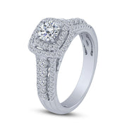 14K White Gold 1.00 CTW Diamond Engagement Ring