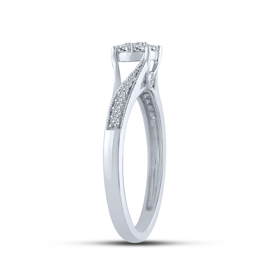 Silver 925 0.25 ctw Diamond Promise Ring
