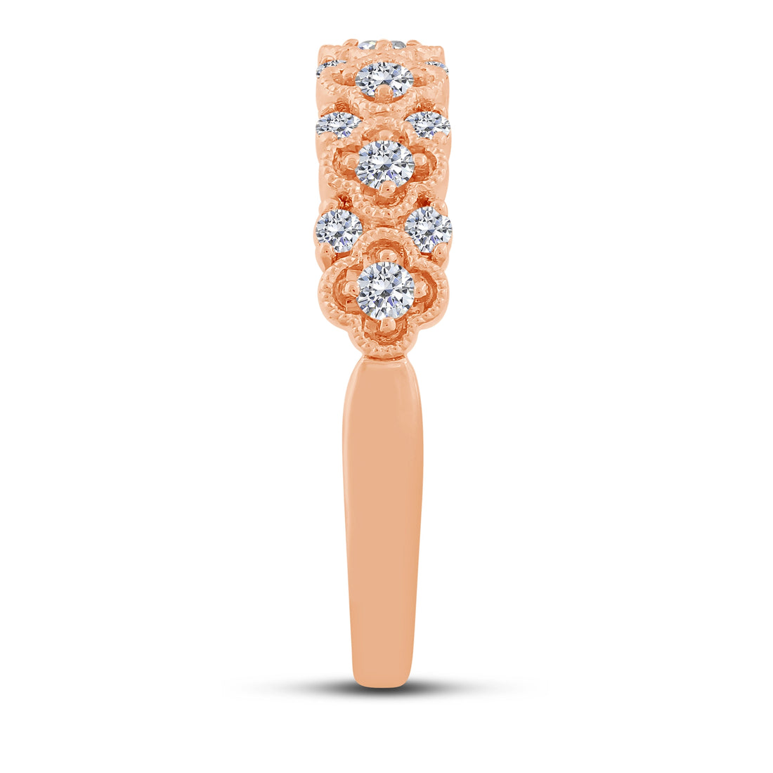10K Rose Gold  0.39 ctw Round Diamond Band