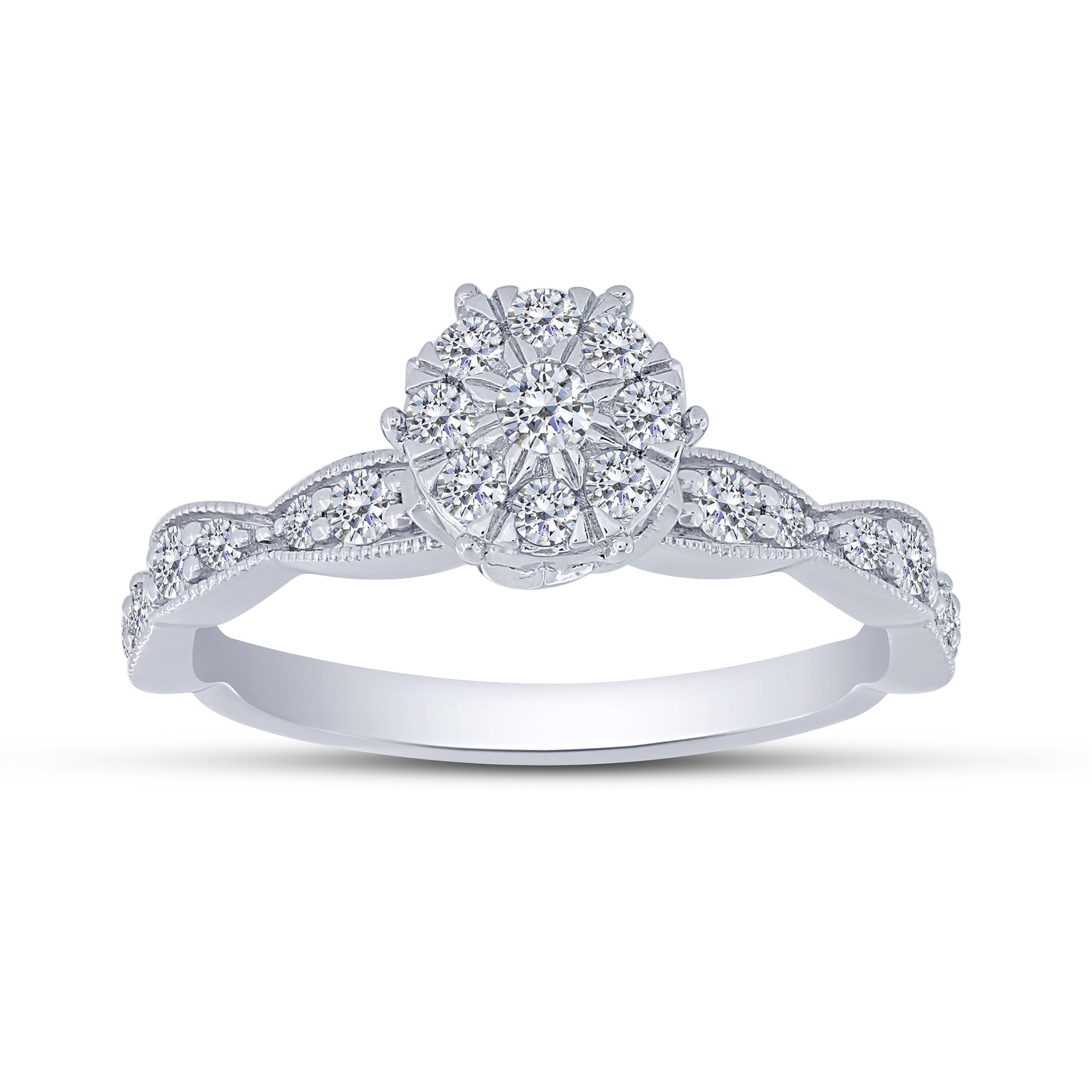 10K White Gold 0.50 ctw Diamond Promise Ring – Paramount Jewelers LLC