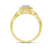 10K Two-Tone 0.33 Ctw Diamond Engagement Ring