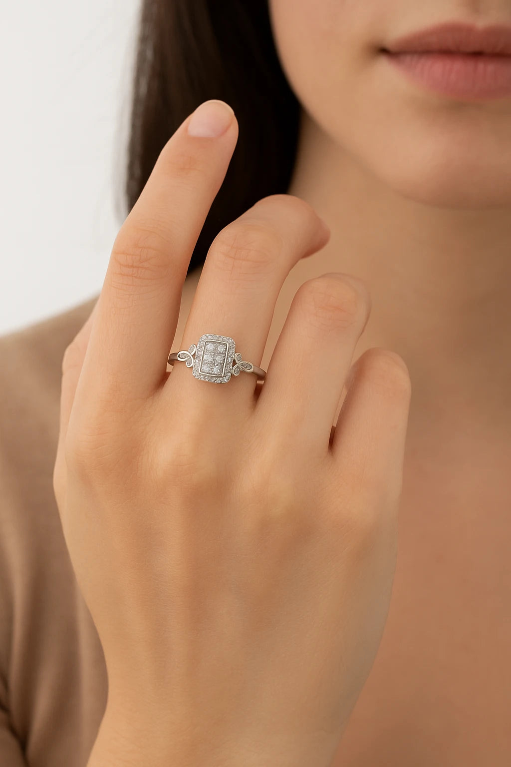 10K White Gold 0.20 ctw Diamond Promise Ring