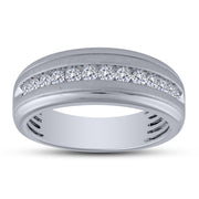14K White Gold 0.50 CTW Diamond Men's Band