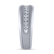 14K White Gold 0.50 CTW Diamond Men's Band