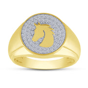 10K Yellow Gold 0.40 Ctw Diamond Men's Ring