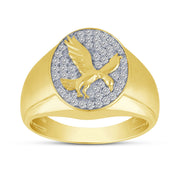 10K Yellow Gold 0.33 Ctw Diamond Men's Ring