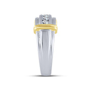 14K Two Tone 0.50 CTW Diamond Men's Band