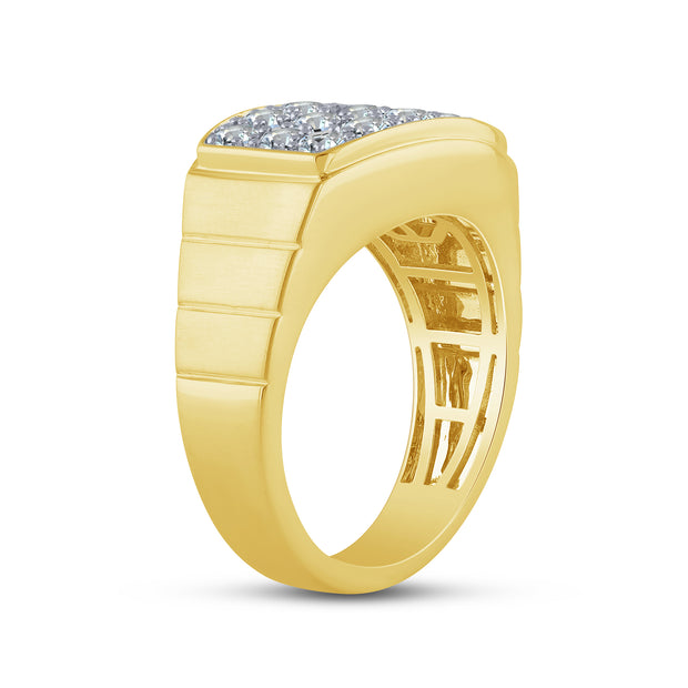 14K Yellow Gold 2.00 Ctw Diamond Men's Ring