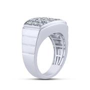 14K White Gold 3.00 Ctw Diamond Men's Ring