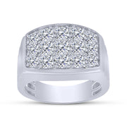 14K White Gold 3.00 Ctw Diamond Men's Ring