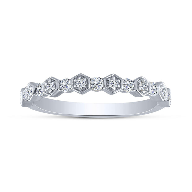 10K White Gold 0.25 Ctw Diamond Band