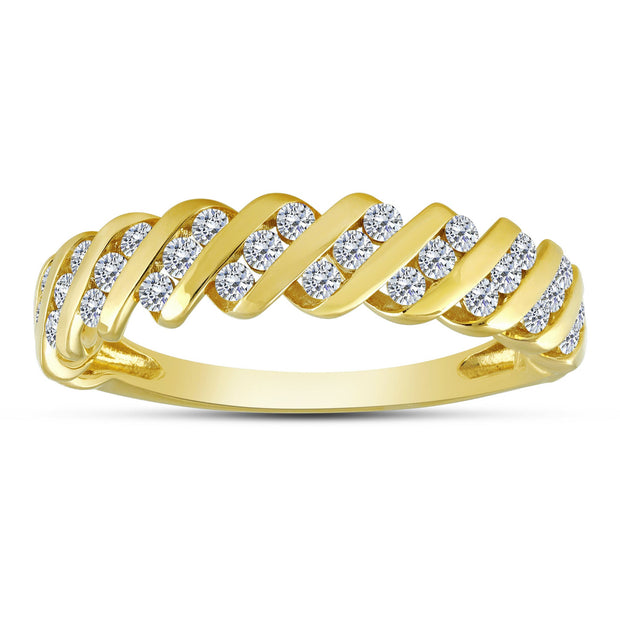10K Yellow Gold 0.50 Ctw Diamond Band