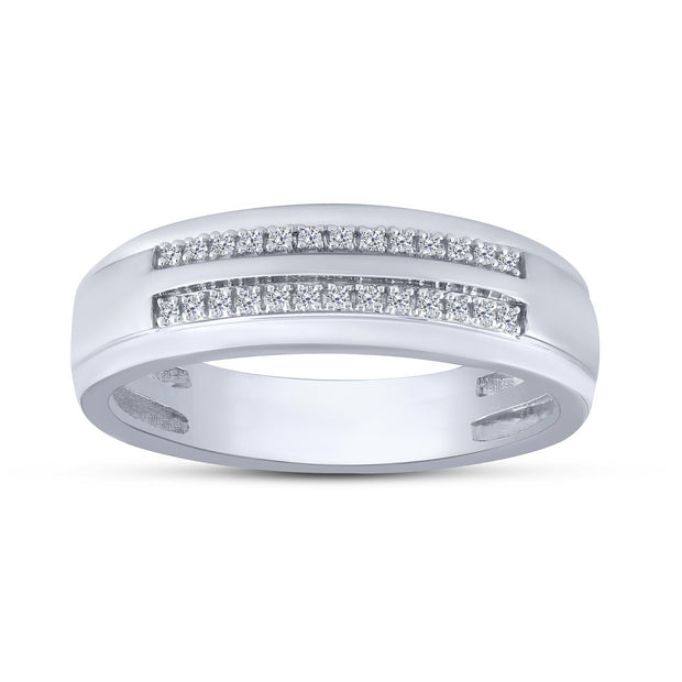 10K Yellow Gold 0.10 CTW Diamond Men's Band