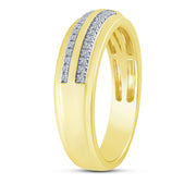 10K Yellow Gold 0.10 CTW Diamond Men's Band