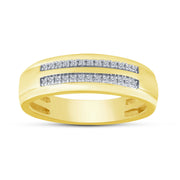 10K Yellow Gold 0.10 CTW Diamond Men's Band