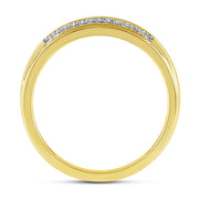 10K Yellow Gold 0.10 CTW Diamond Men's Band