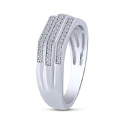 10K White Gold 0.25 CTW Diamond Men's Band