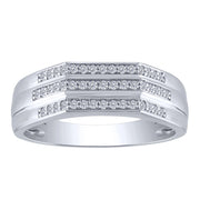 10K White Gold 0.25 CTW Diamond Men's Band