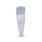 10K White Gold 0.25 CTW Diamond Men's Band